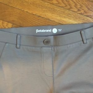 Taupe Betabrand Yoga Work Pants